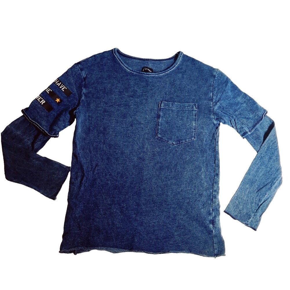 Art Class Boy’s Youth L (12-14) Long Sleeve Shirt Blue "You Have The Power" Tee